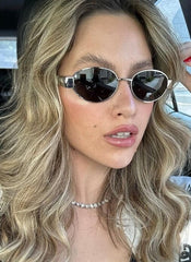 Vintage Oval Lightweight Sunglasses