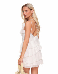 White Ruffle Dress
