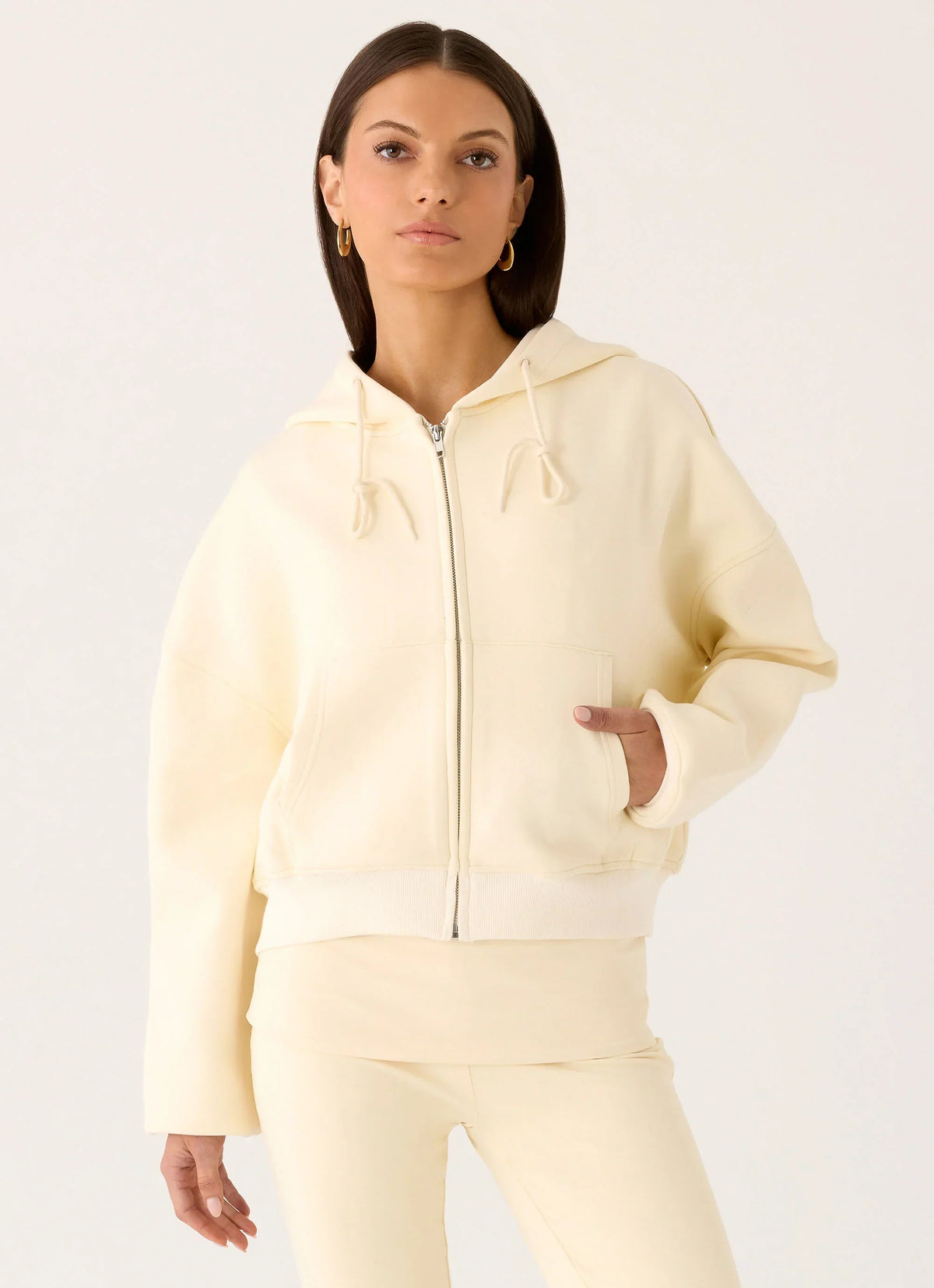 Elio Zip Hoodie - Baby Yellow