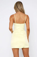 Lemon Glow Mini Dress