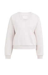 Sweater With V-Neck And Ribbed Trims