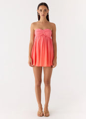 Elevare Strapless Mini Dress - Sunset Ombre