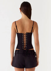 Favourite Moment Belt Mini Shorts - Black
