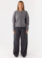 Codi Zip Jumper - Charcoal