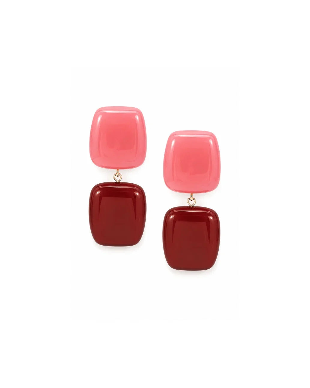 Color Blocked Shaped Drop Earring