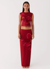 Waiting For Dawn Mesh Top - Rosa