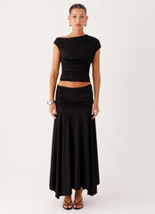 Liana Asymmetrical Top - Black