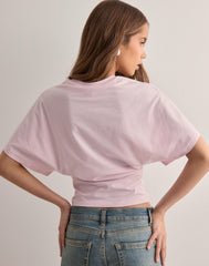 Cinched Waist Cropped T-Shirt