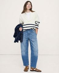 Structured Barrel Jeans