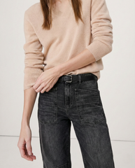 Structured Barrel Jeans