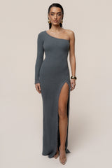 Alpine Elegance Slit Maxi Dress