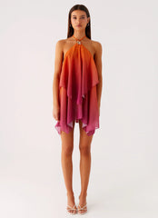 Twin Flame Mini Dress - Orange Gradient