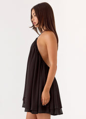 Alicelle Halter Mini Dress Brown