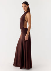 All This Aura Maxi Dress Chocolate