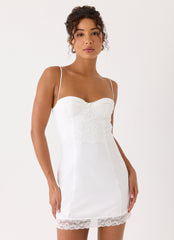 Aloura Lace Mini Dress White