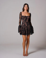 Amaya Romantic Lace Illusion Dress