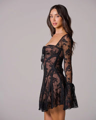 Amaya Romantic Lace Illusion Dress