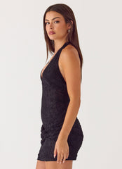 Axton Lace Mini Dress Black