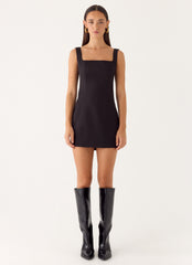 Brief Tension Mini Dress Black