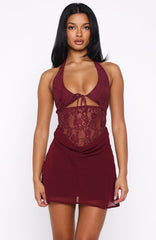 Burgundy Noir Mini Dress