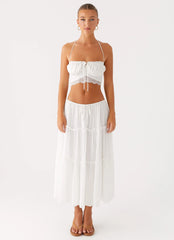 Evi Halterneck Top - Ivory