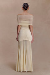 Caspian Off Shoulder Mesh Maxi Dress