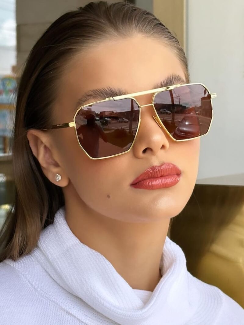 Classic Aviator Metal Frame Sunglasses