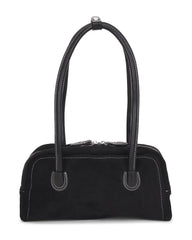 Faux Suede Leather Shoulder Bag