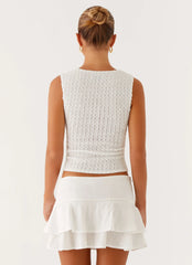 Lisbon Tank Top - White