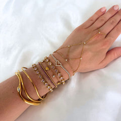 Elara Crystal Ring Bracelet 18K Gold