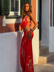 Etna Cowl Neck Maxi Dress