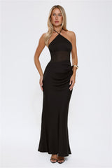 Florenza Halter Maxi Dress Black