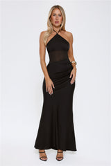Florenza Halter Maxi Dress Black
