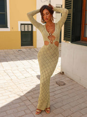 Isotta Gold Maxi Dress