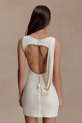 Ivory Drape Mini Dress