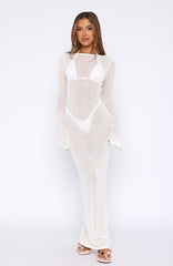 Ivory Wave Maxi Dress