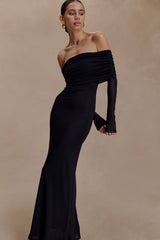 Josie Off Shoulder Mesh Maxi Dress