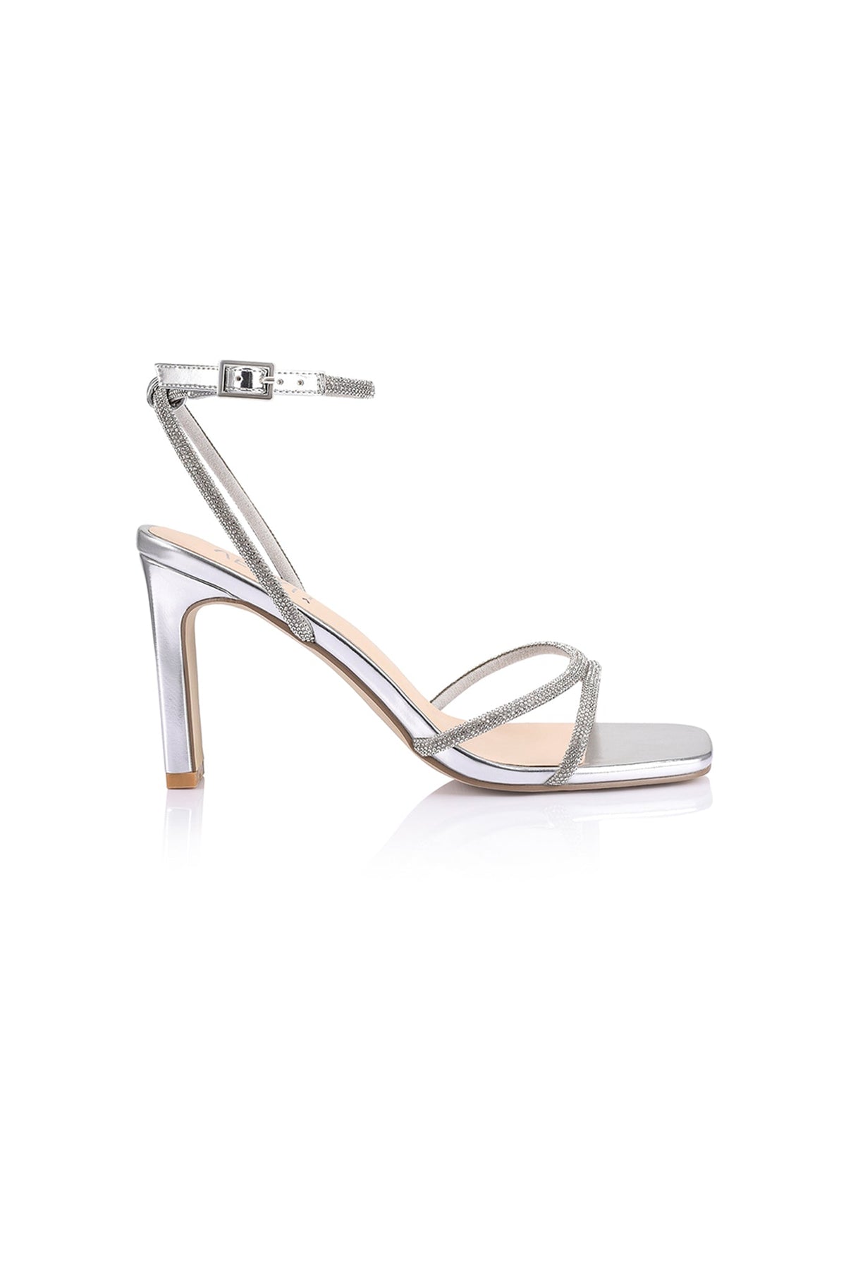 Kian Block Heel Sandals Silver