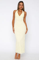 Lemon Lace Maxi Dress