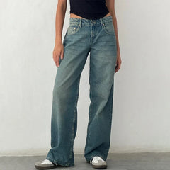 Low-Waist Denim Pants