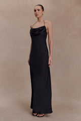 Lydia Satin Maxi Dress