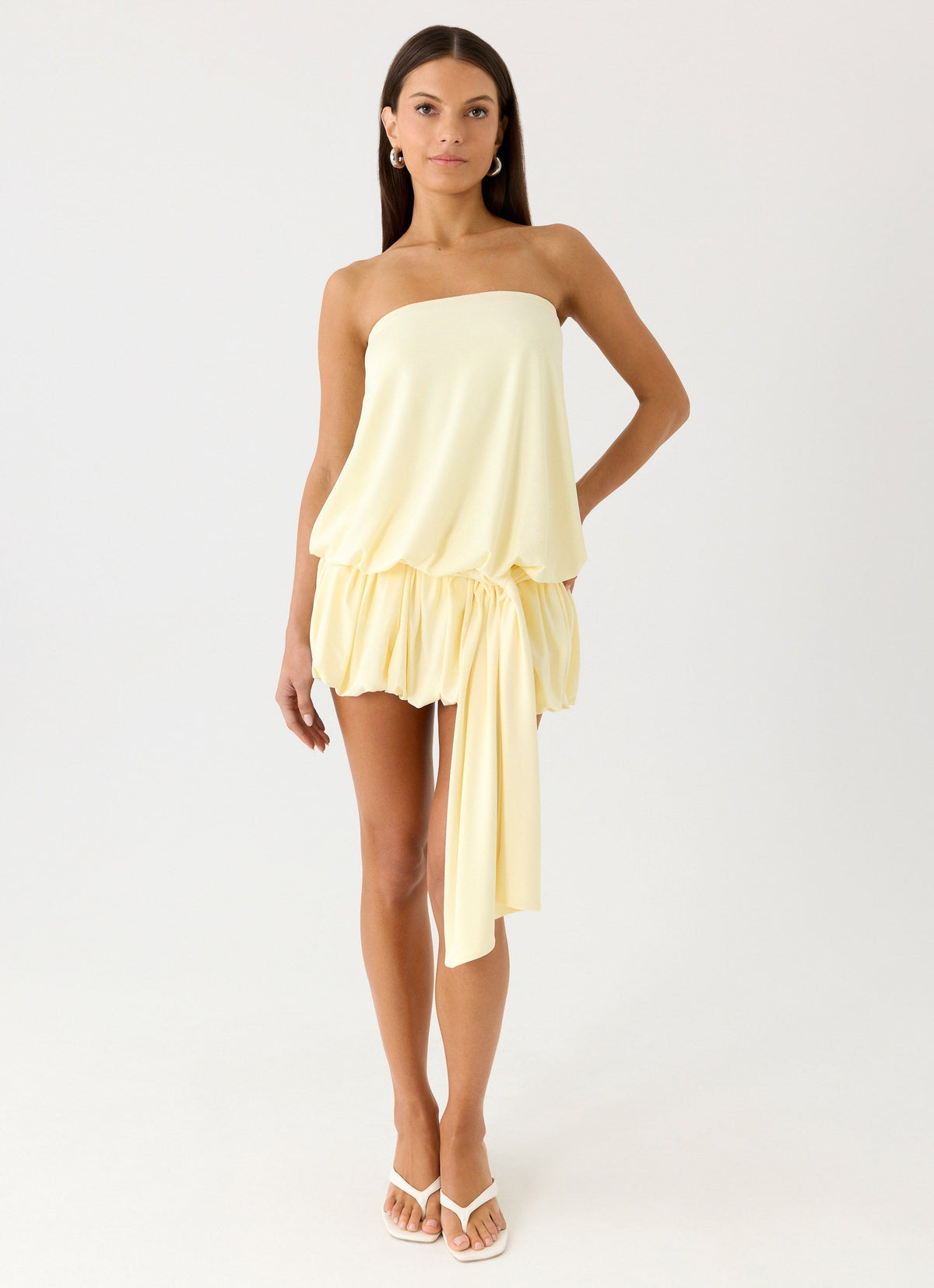 Mazie Strapless Mini Dress Yellow