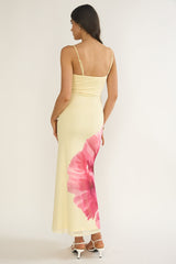 Moonlit Asymmetry Maxi Dress Floral
