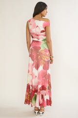 Moonlit Neckline Maxi Dress Floral