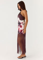 Niahvette Midi Dress Burgundy