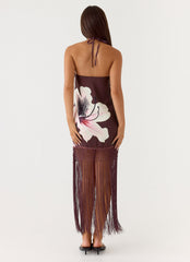 Niahvette Midi Dress Burgundy