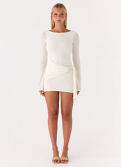 Niella Wrap Mini Dress White