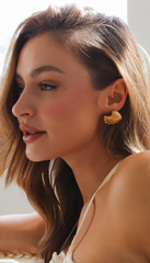 Noelle Gold Shell Earrings