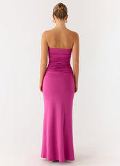 Party After Party Shell Maxi Dress Dark Pink