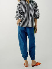 Puffed Cotton Blouse